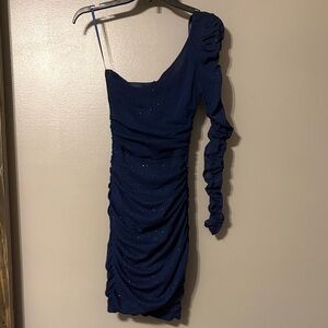 Windsor Midnight Blue One-Shoulder Dress